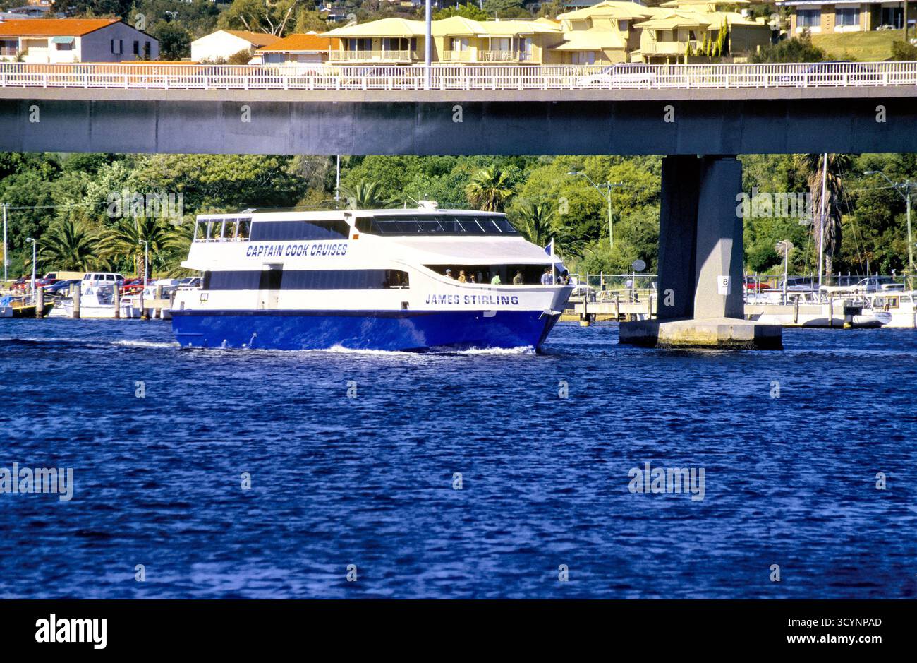 Captain Cook Touristenfähre auf dem Swan River, Perth, Western Australia. Jahr 1997 Stockfoto