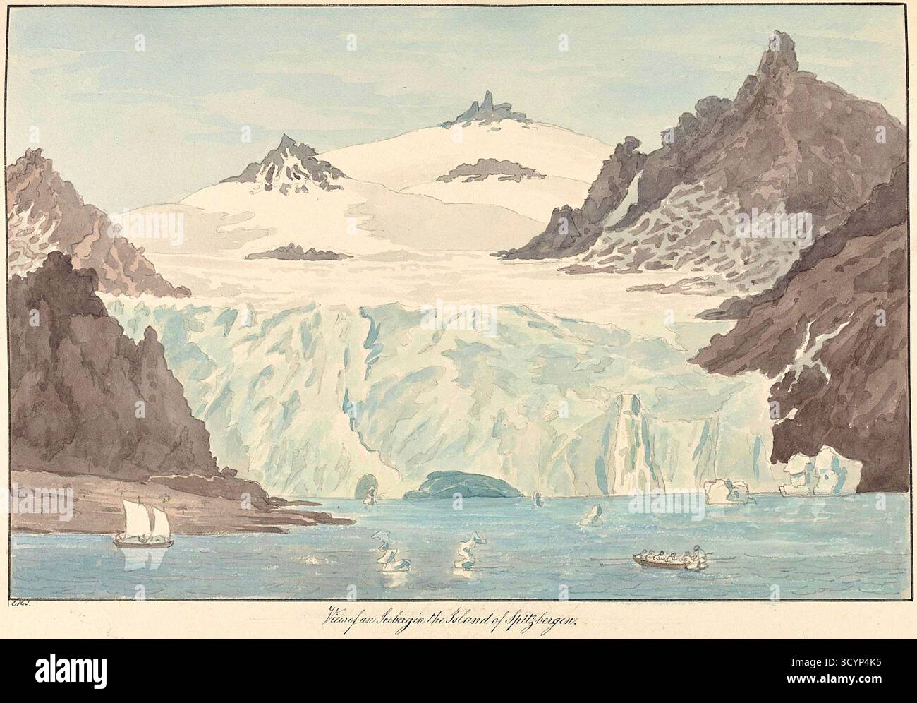 Charles Hamilton Smith - Blick auf einen Eisberg auf der Insel Spitzbergen - Yale Center for British Art Stockfoto