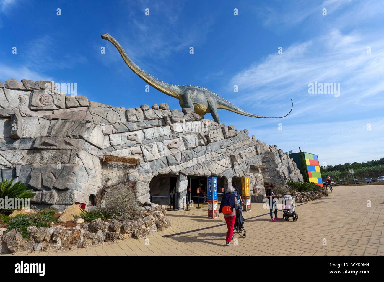 Eintritt zum Dinosaurier-Freizeitpark Dino Parque in Lourinhã, Portugal, Europa Stockfoto
