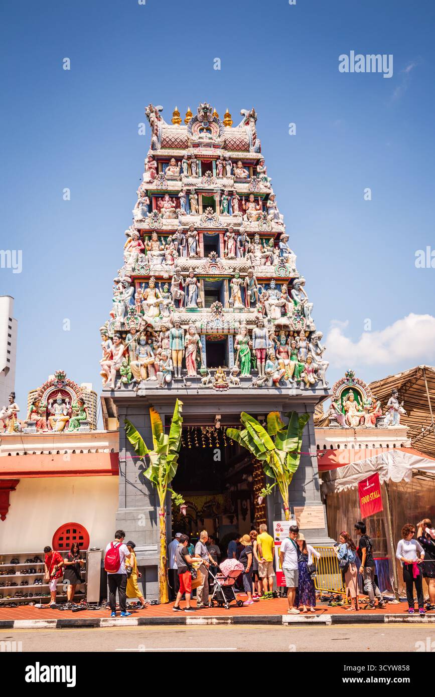 Singapur - 19. Oktober 2018: Die Pagoda Street befindet sich im Herzen der Singapur Chinatown. Stockfoto