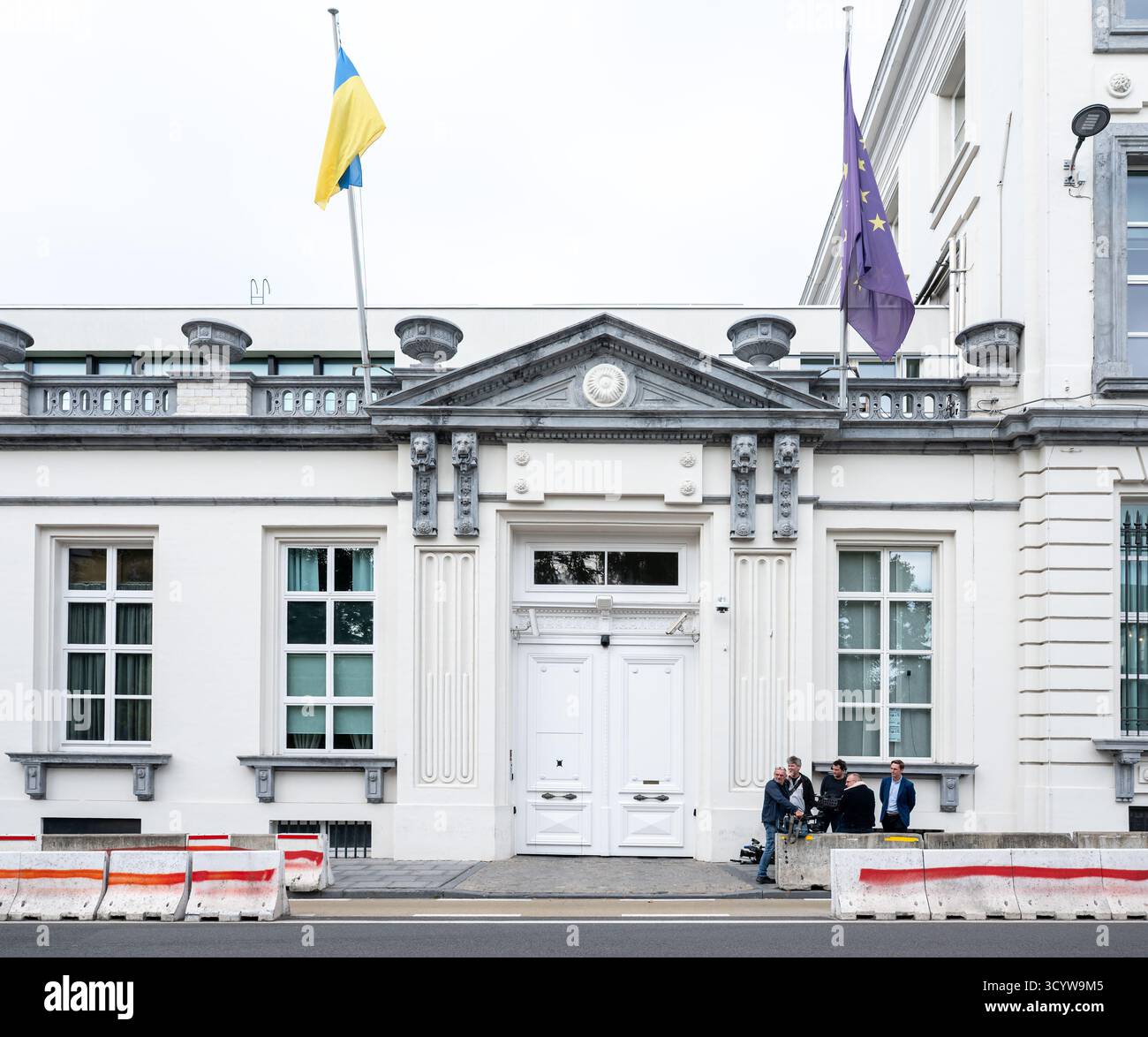 Wetstraat 16 rue de la loi während ministerraad oder Ministerrat oder Conseil des ministres Brüssel Capital, Belgien 12. OKT 2025 Stockfoto