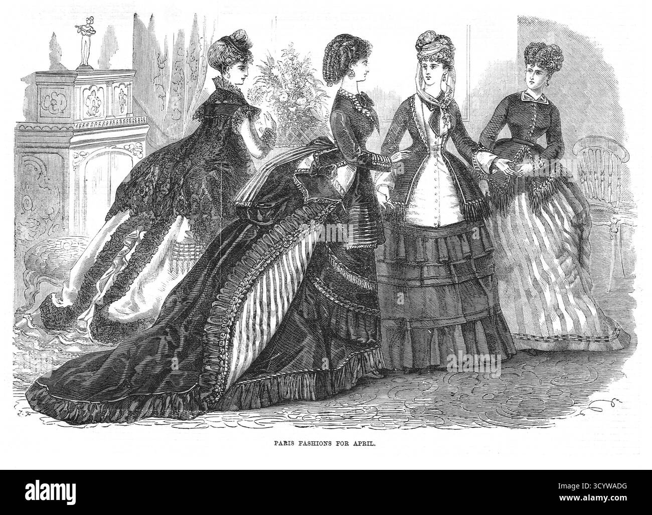 Paris Moden für April 1869 Stockfoto