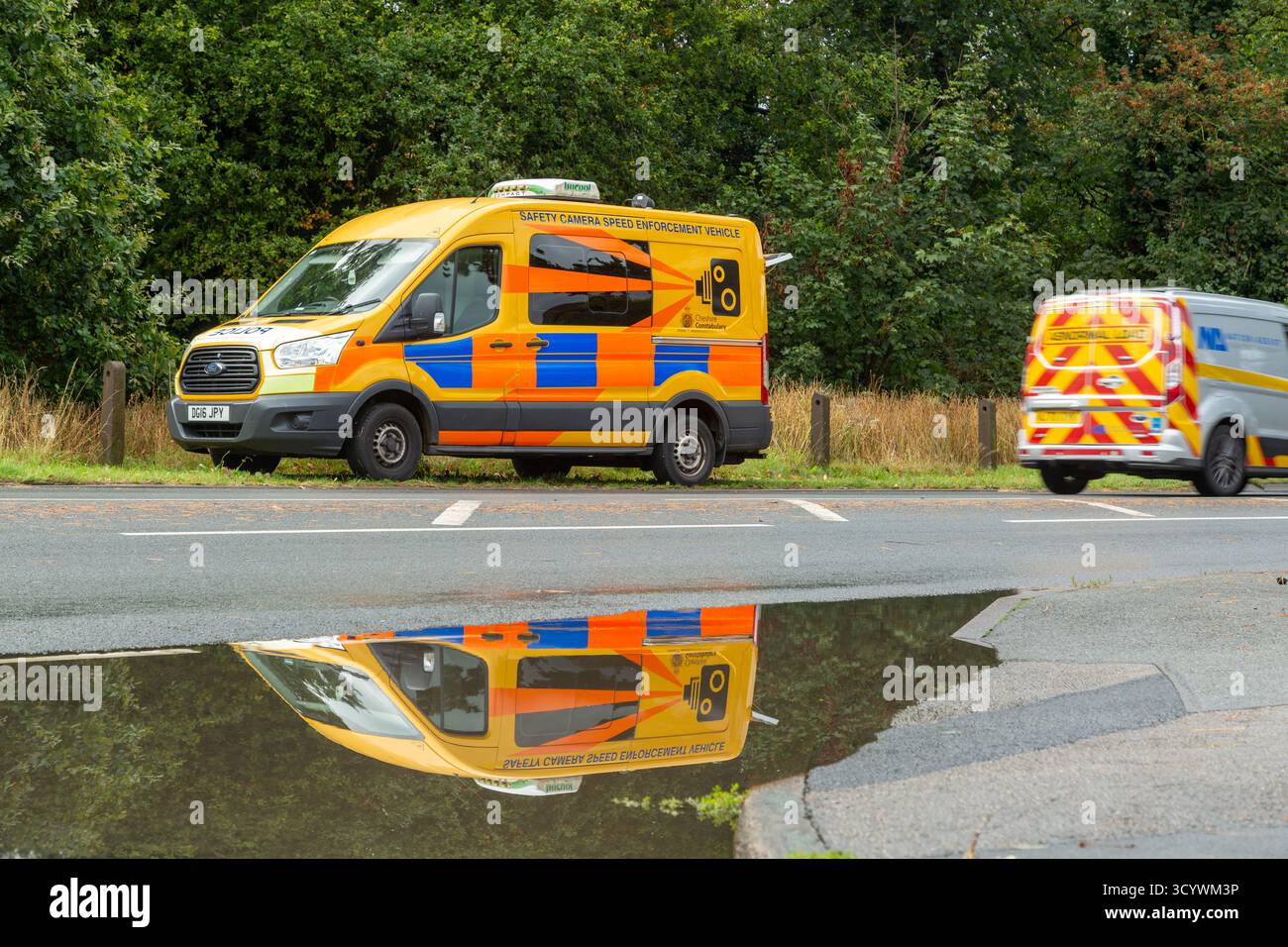 Cheshire Police Radar-Sicherheitswagen auf einer Straße in Knutsford. Stockfoto