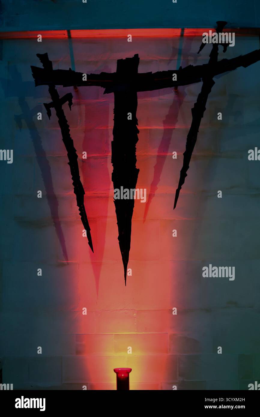 Der Becket-Altar Martyrium, Gedenkstätte für den Märtyrer Thomas a Becket im Nordwestquerschiff, wo er 1170 in der Kathedrale von Canterbury ermordet wurde Stockfoto