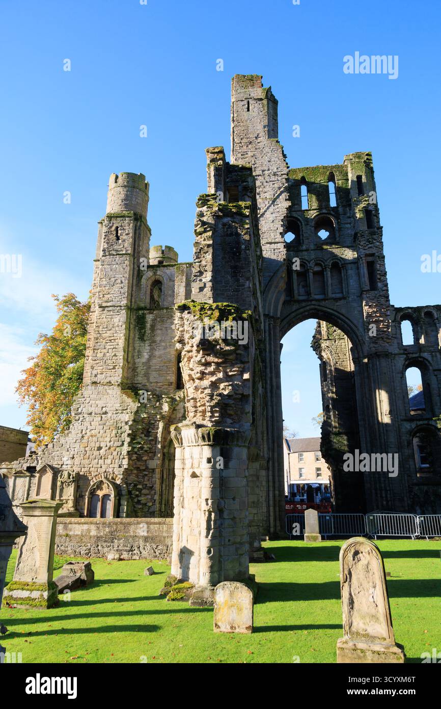 Die Ruinen von Kelso Abbey, Kelso, die schottischen Grenzen, Roxburgh, Schottland Stockfoto