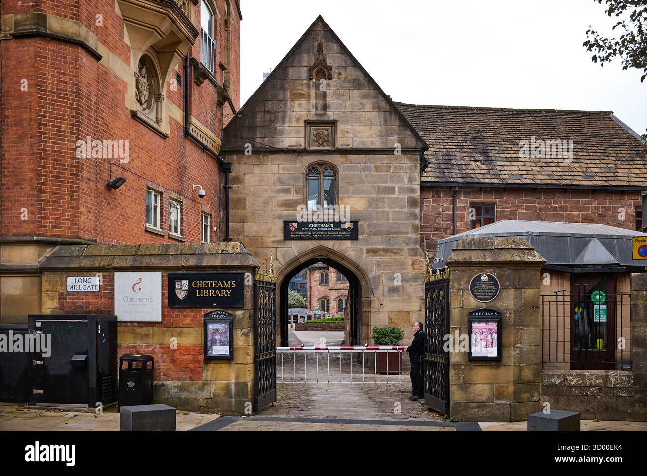 Chetham's School of Music ist eine private, koedukative Internat- und Tagesmusikschule im Stadtzentrum von Manchester Stockfoto