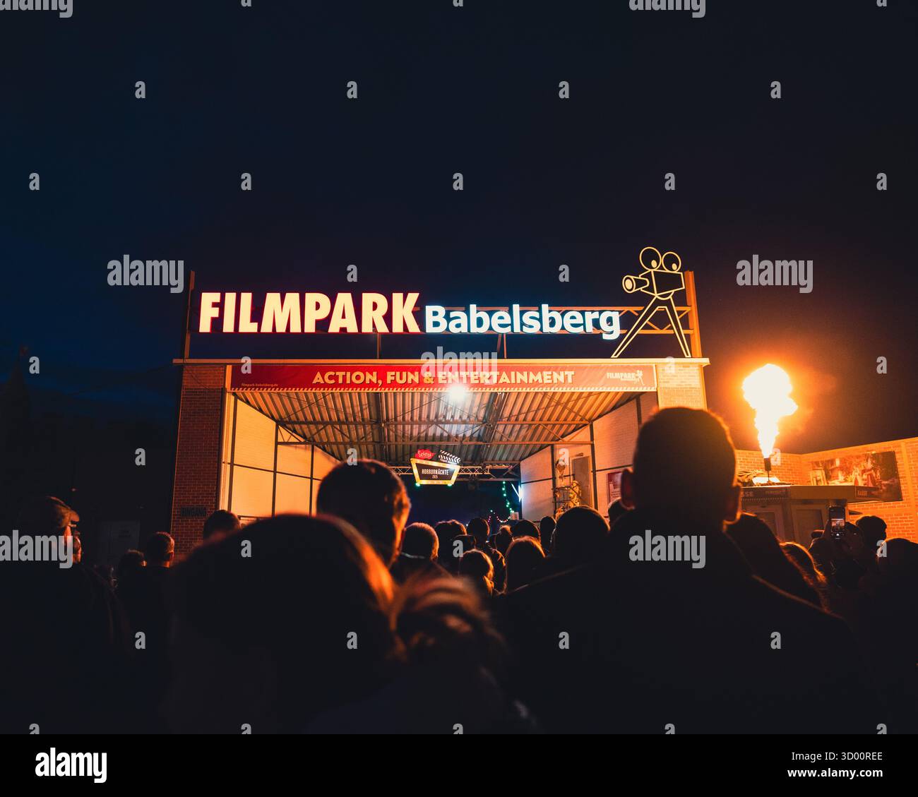 Babelsberg Film Park Horror Nights Oktober 2025 Halloween Saison Stockfoto
