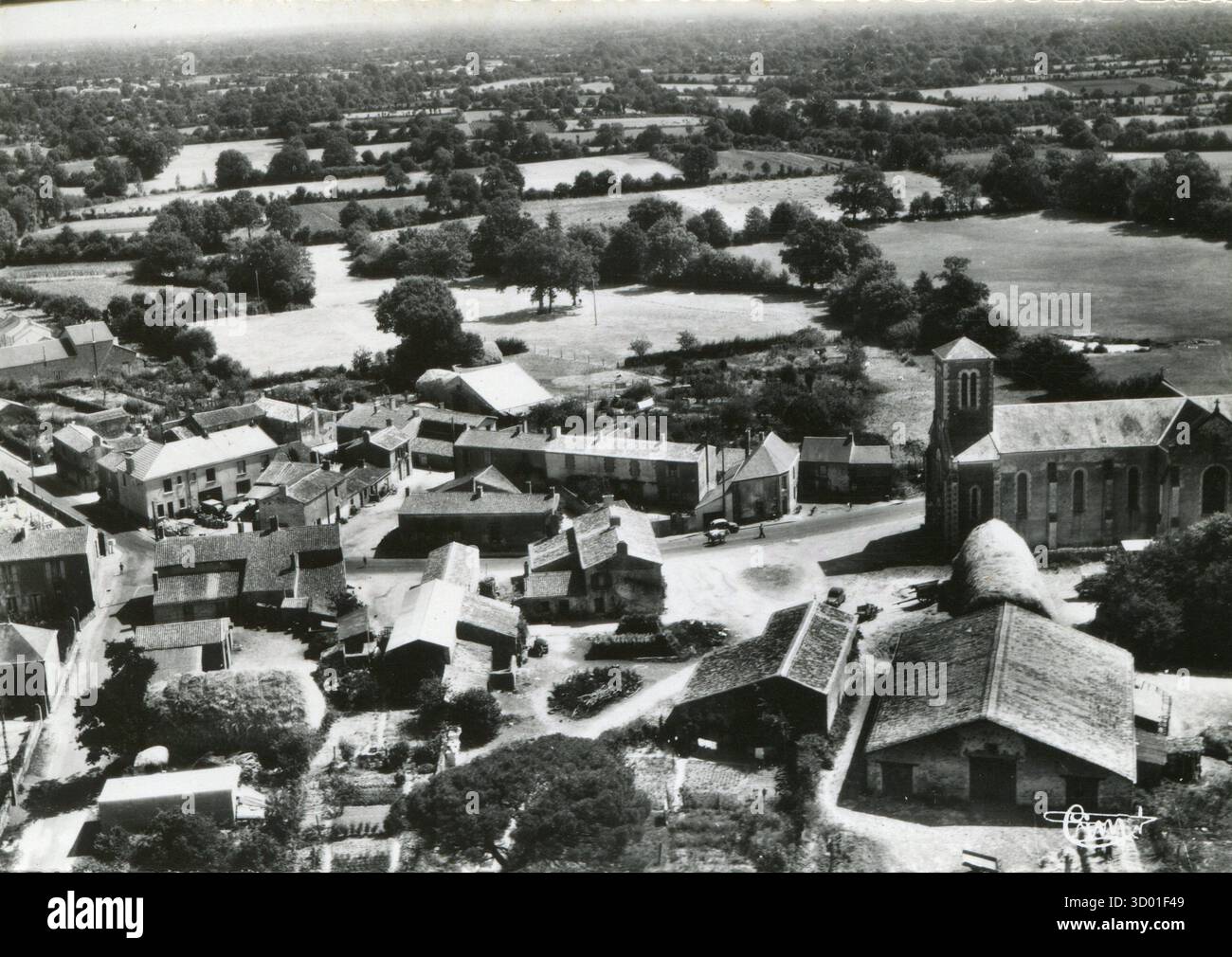 Departement Genetouze Frankreich : 85 - Region Vendée : Pays-de-la-Loire Vintage-Postkarte. 20. Jahrhundert Stockfoto