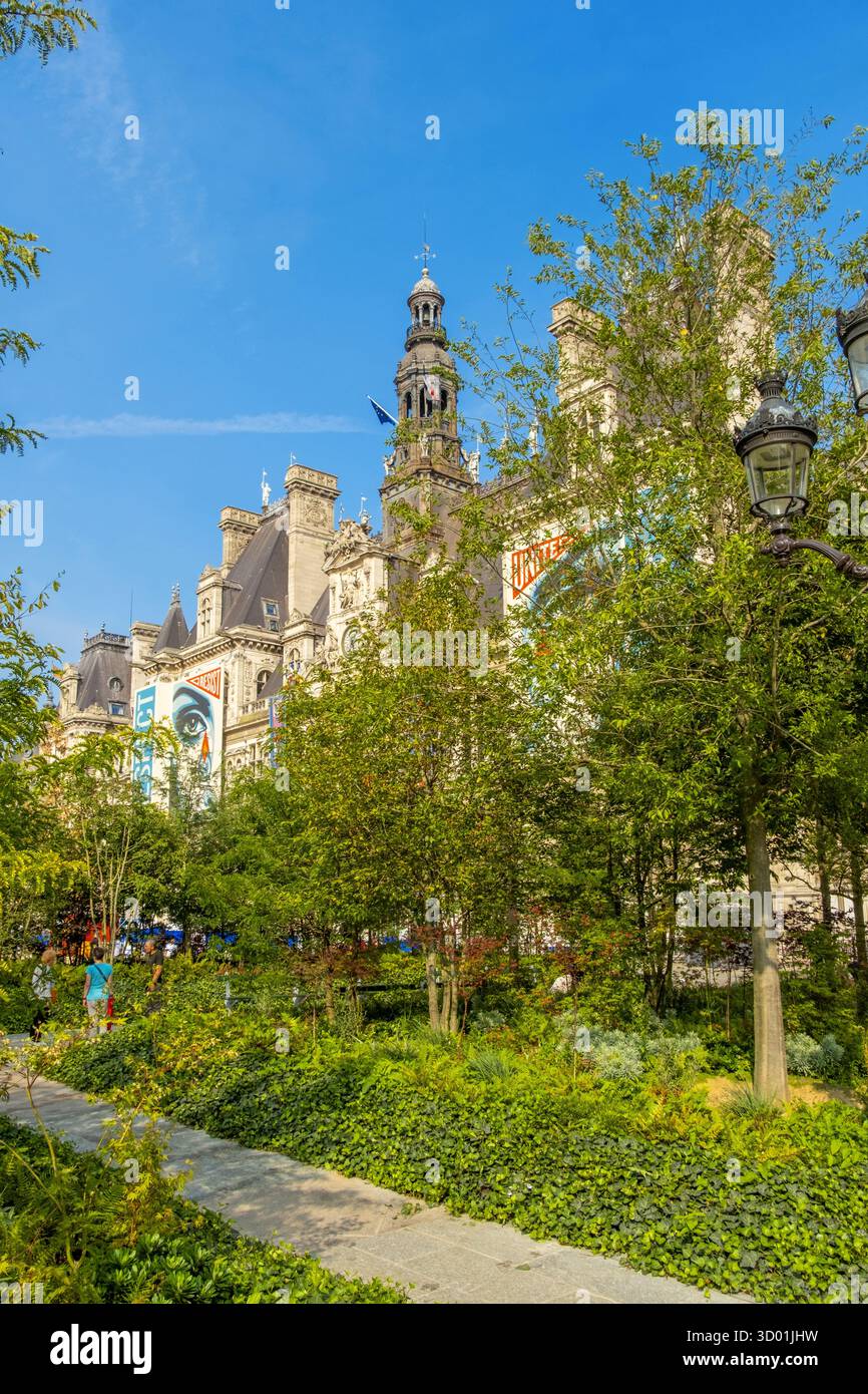 Frankreich, Paris, der städtische Wald auf dem Rathausplatz Stockfoto