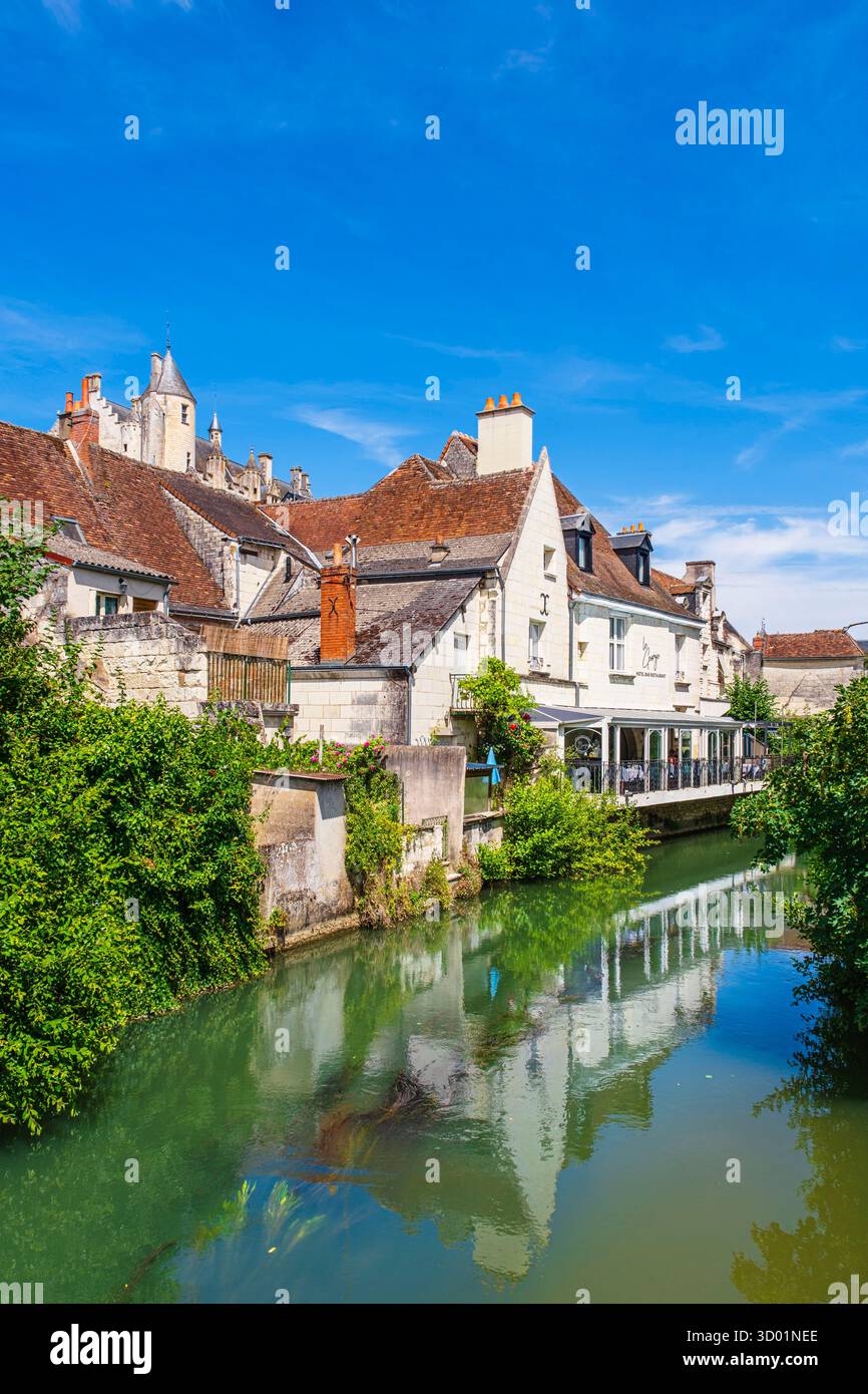 Frankreich, Indre-et-Loire, Loches, die Ufer der Indre Stockfoto