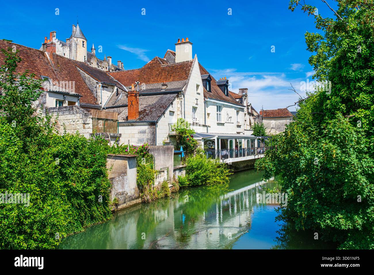 Frankreich, Indre-et-Loire, Loches, die Ufer der Indre Stockfoto