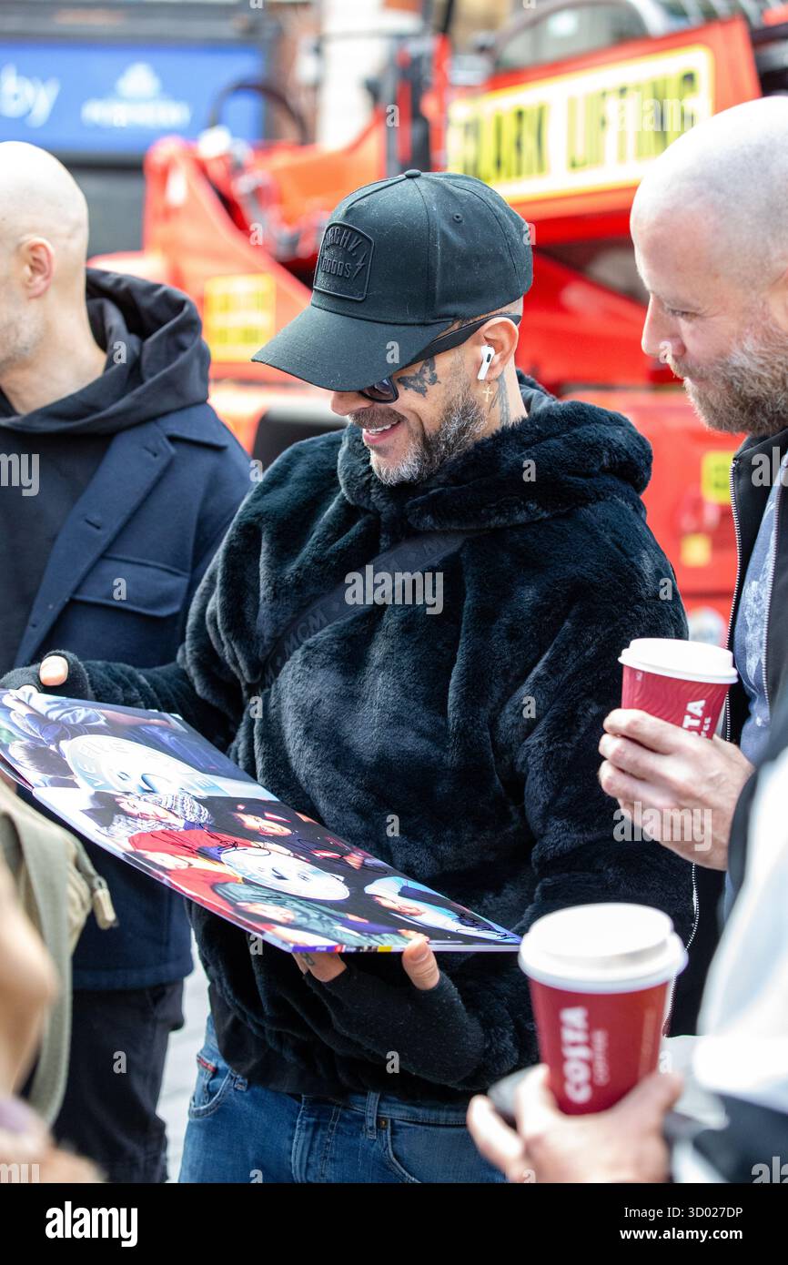 London, England, Großbritannien. Oktober 2025. Britische Boyband Five nach 25 Jahren Abstand treffen sich alle fünf ursprünglichen Mitglieder der britischen Boyband Five für eine massive UK-Arena-Tour. Richard Lincoln/Alamy Live News Stockfoto