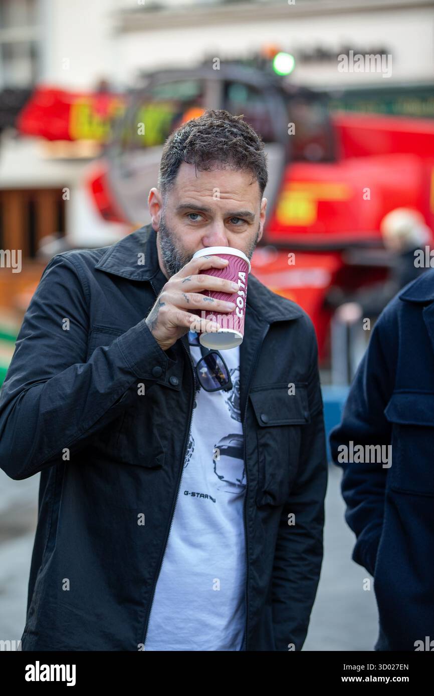 London, England, Großbritannien. Oktober 2025. Britische Boyband Five nach 25 Jahren Abstand treffen sich alle fünf ursprünglichen Mitglieder der britischen Boyband Five für eine massive UK-Arena-Tour. Richard Lincoln/Alamy Live News Stockfoto