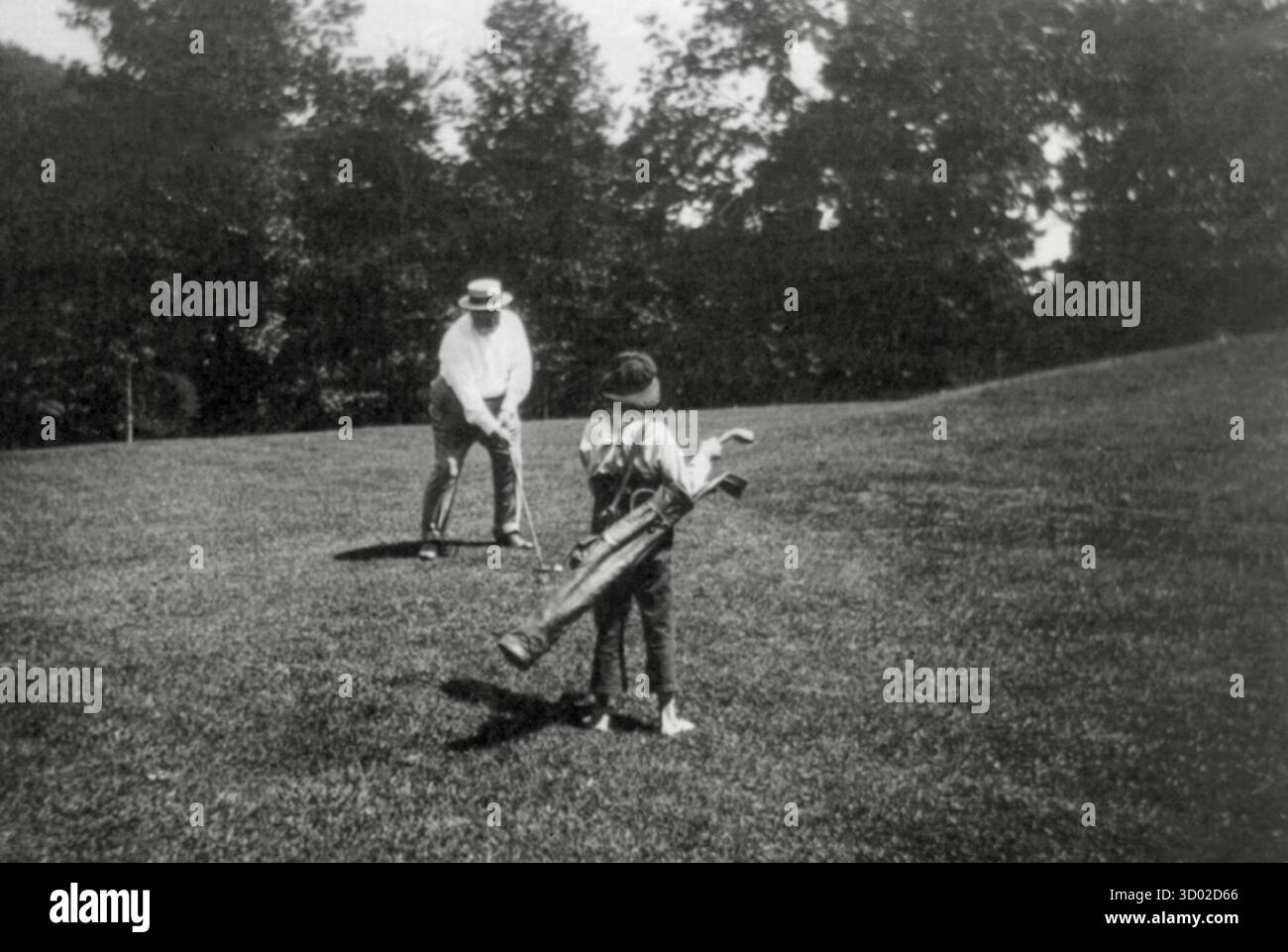 Präsident William Howard Taft, 27. Präsident der Vereinigten Staaten, Golf 1908. Stockfoto