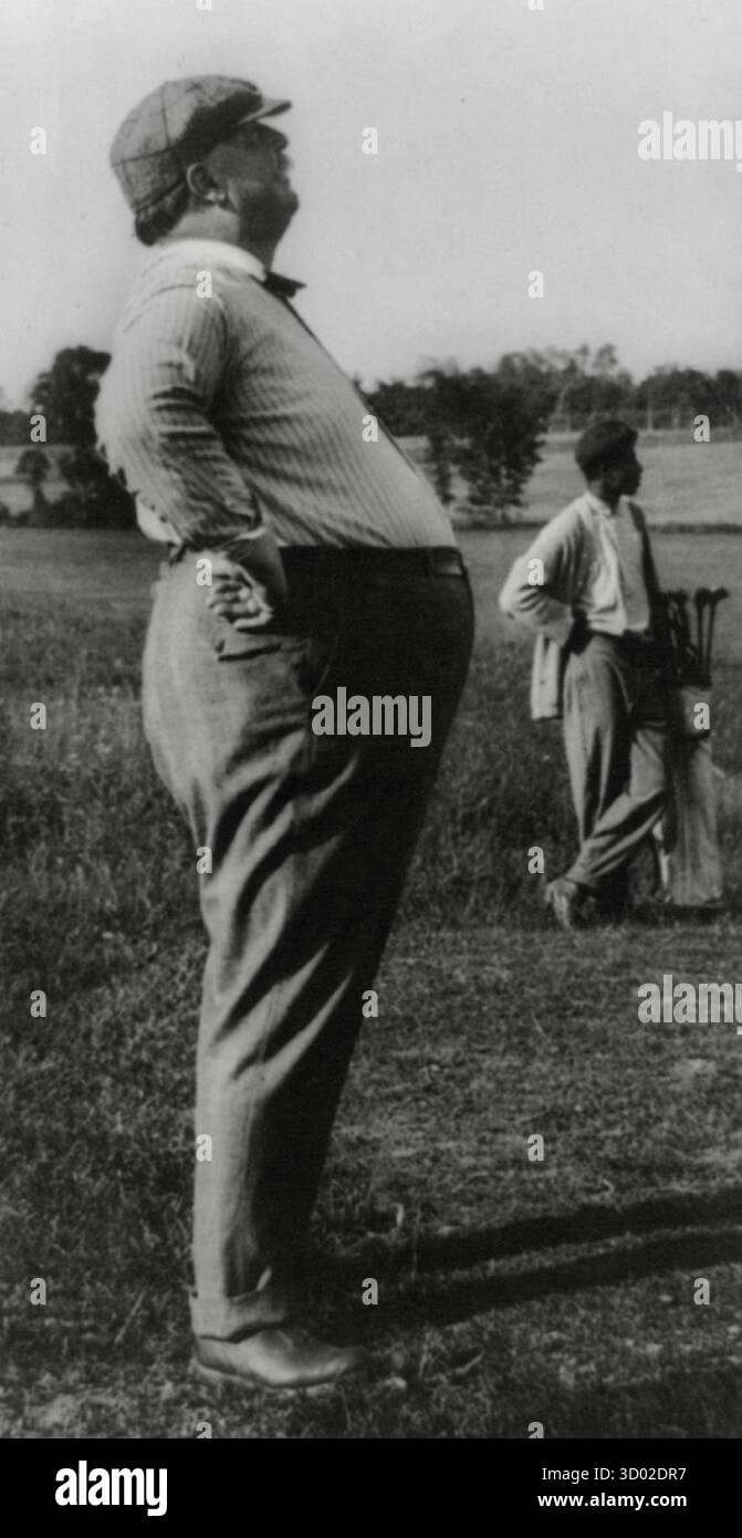 Präsident William Howard Taft, 27. Präsident der Vereinigten Staaten, spielte zwischen 1909 und 1913 Golf. Stockfoto