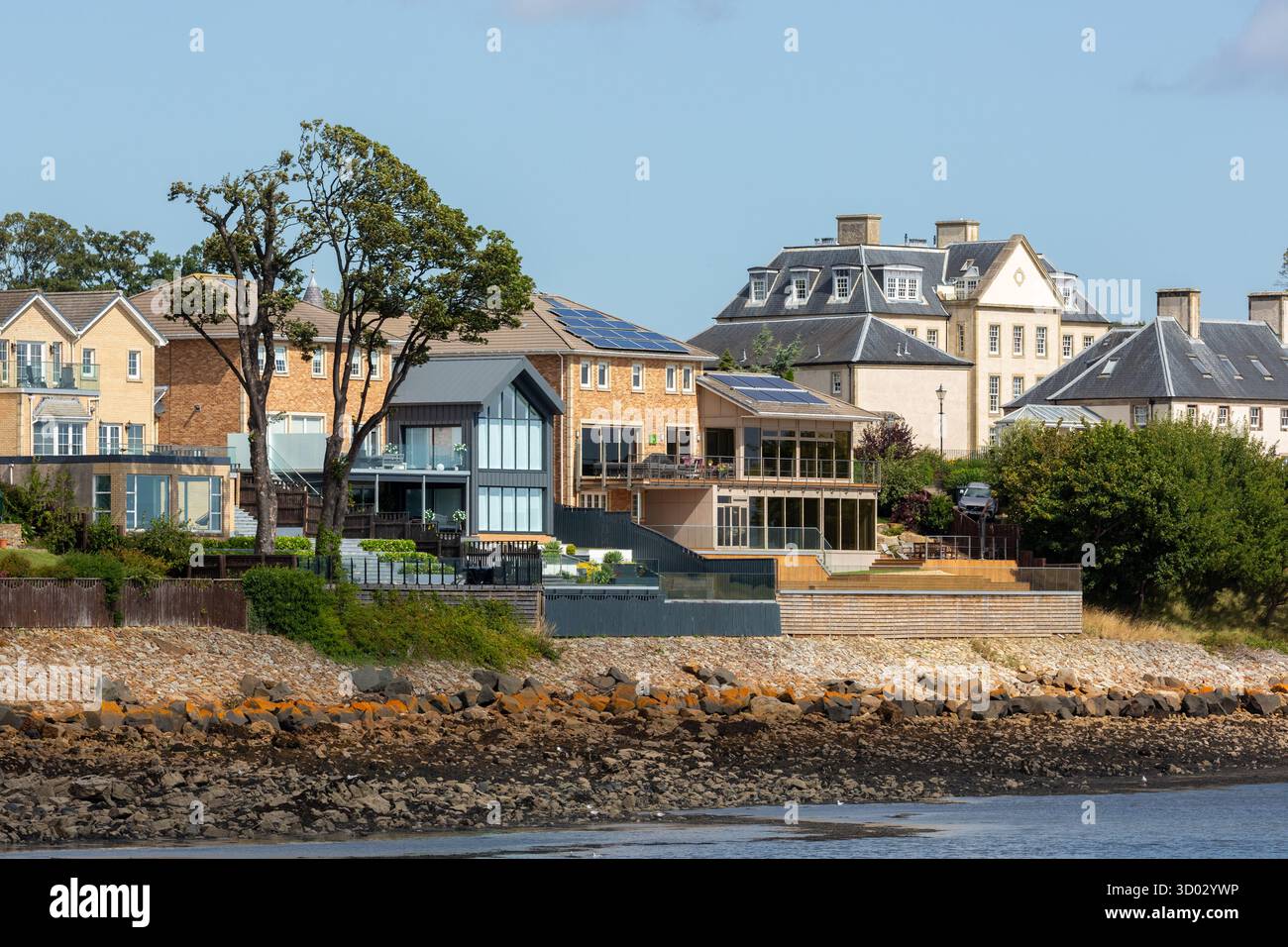 Hafenanlagen in Donibristle Gardens, Dalgety Bay, Fife, Schottland Stockfoto
