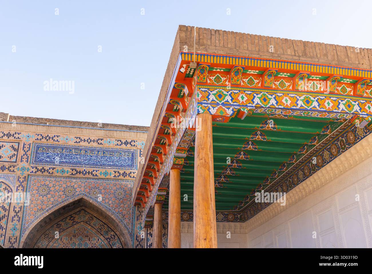 Architekturdetails des Shah-i-Zinda Ensembles, das rituelle Gebäude aus dem 11. Bis 15. Und 19. Jahrhundert umfasst Stockfoto