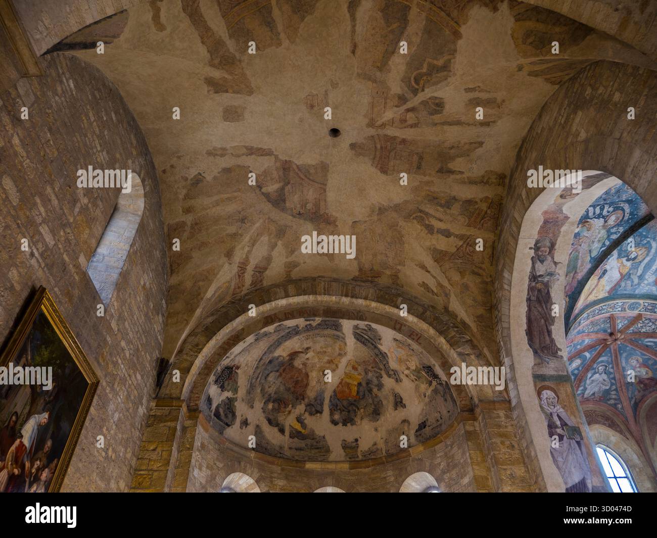 St. Georgs Basilika, Bazilika svatého Jiří, Prager Burg, Prag, Tschechien, Europa, EU. Stockfoto