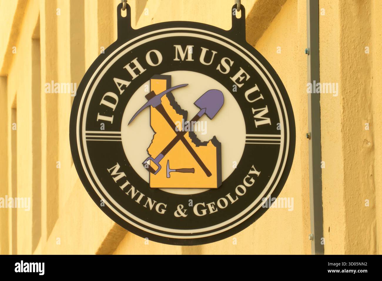 Idaho Museum of Mining and Geology Schild, Boise, Idaho Stockfoto