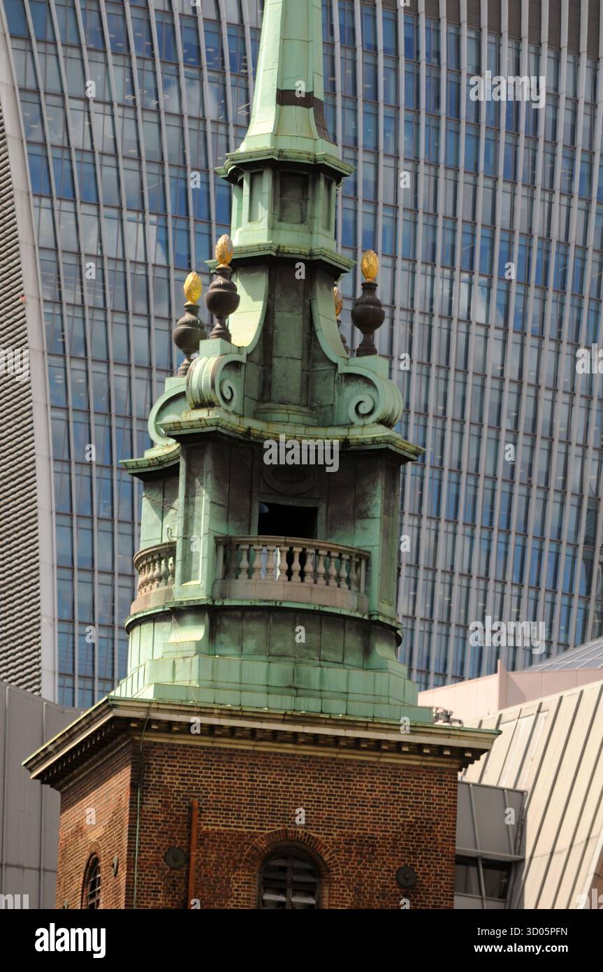 All Hallows-by-the-Tower, eine anglikanische Kirche in London, Großbritannien. Stockfoto