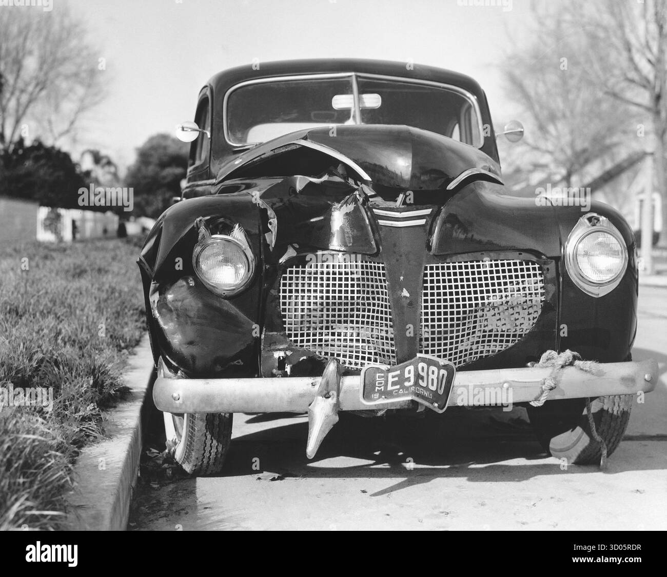 Auto-Modell der 1940er Jahre mit Beschädigung an der Vorderseite Stockfoto