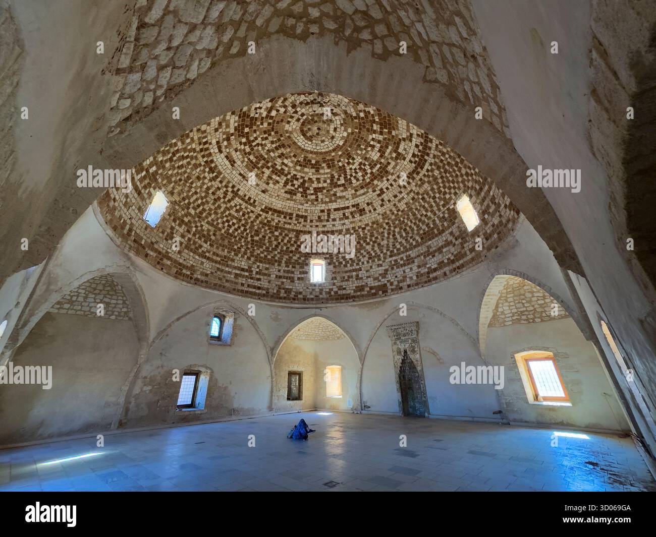 Das Innenfenster der Moschee von Sultan Ibrahim Khan in der Festung Rythymno auf Kreta, Griechenland Stockfoto