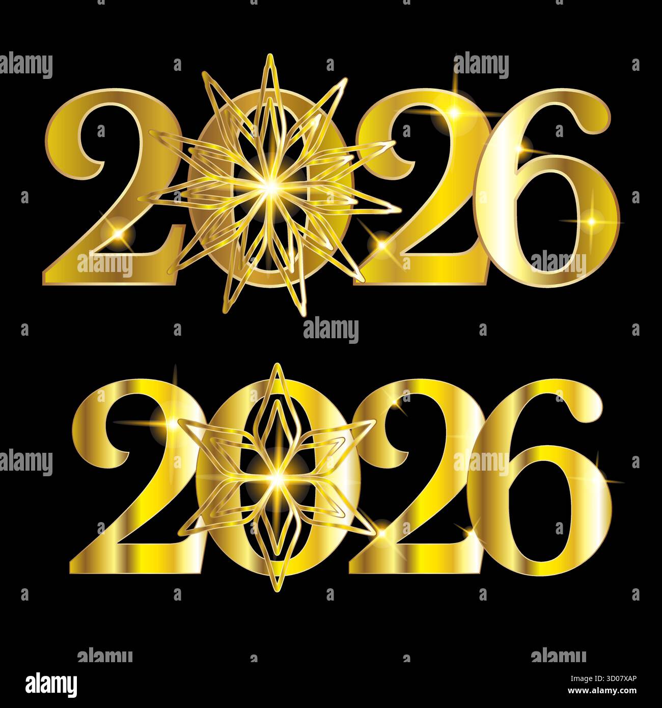 2026 Zahlentext für Neujahrslogo Stock Vektor