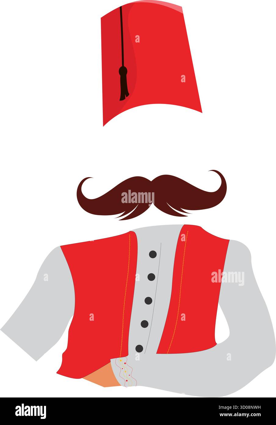 Ein traditionelles türkisches Logo mit fès Stock Vektor