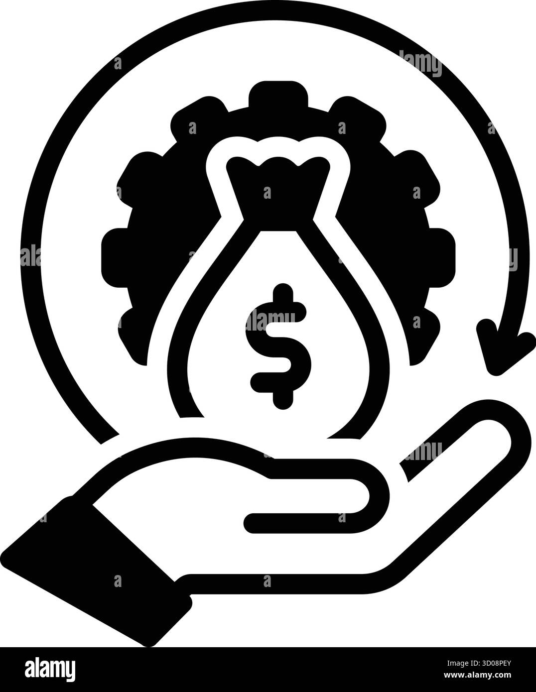 Symbol für Kosteneinsparungen, Kosten Stock Vektor