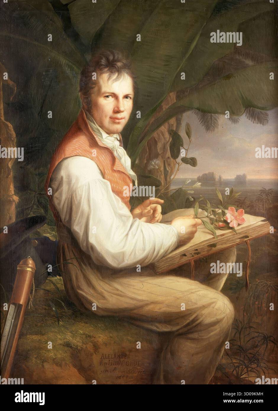 Friedrich Wilhelm Heinrich Alexander von Humboldt geb. 14. September 1769 in Berlin. 6. Mai 1859 ebenda, deutscher Forschungsreisender mit einem Stockfoto