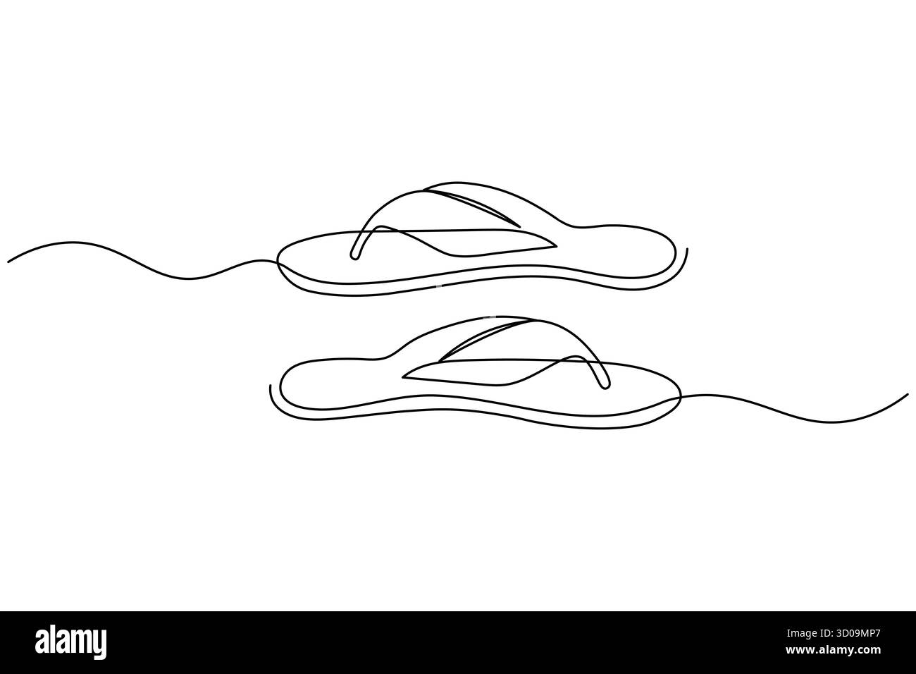 Schuhe Symbol durchgehende einzeilige Zeichnung minimalistischer Umrissvektor Illustration Stock Vektor