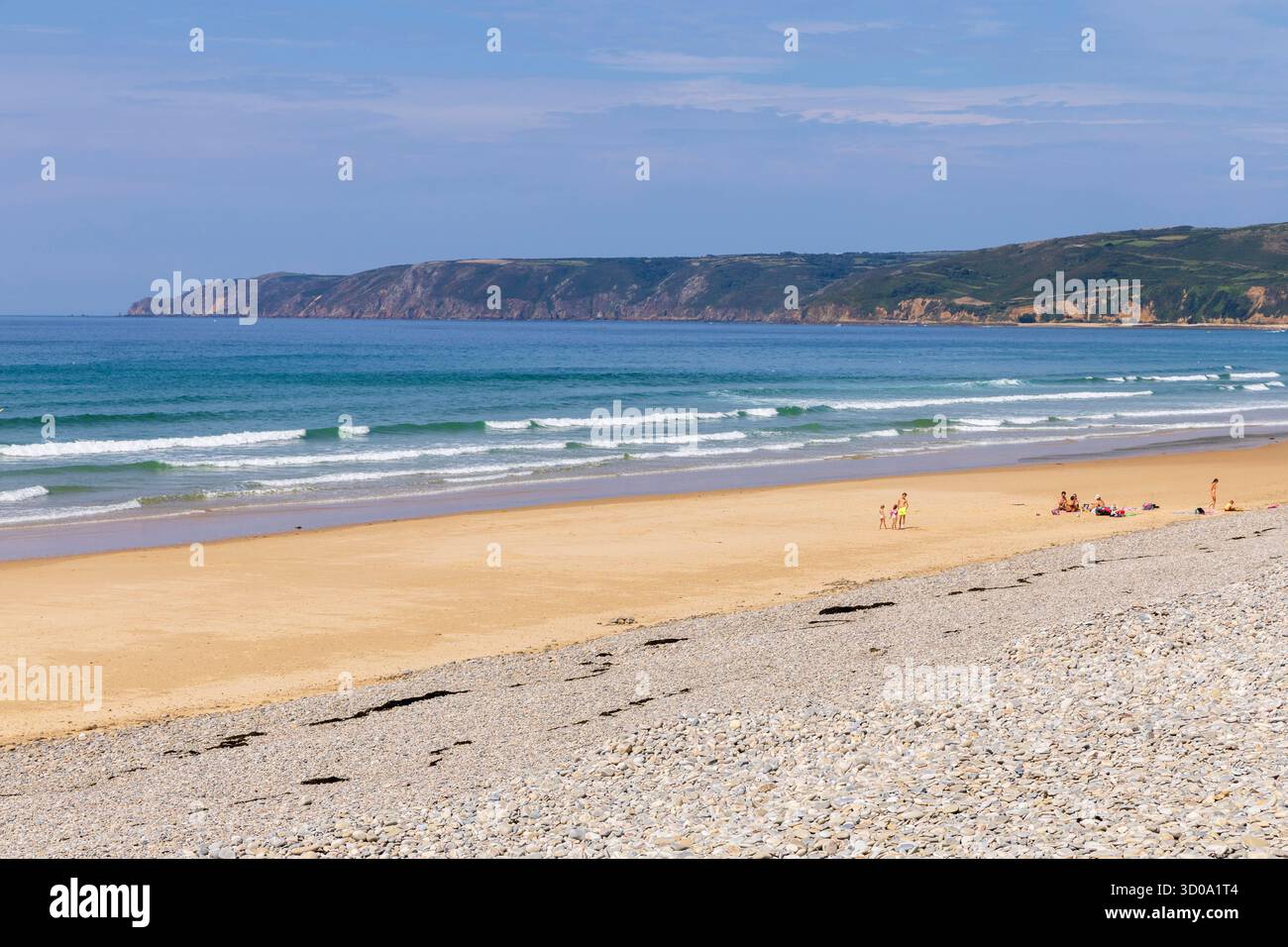 Frankreich, Manche, Vauville, Cotentin, Cap de la Hague, Vauville Beach Stockfoto