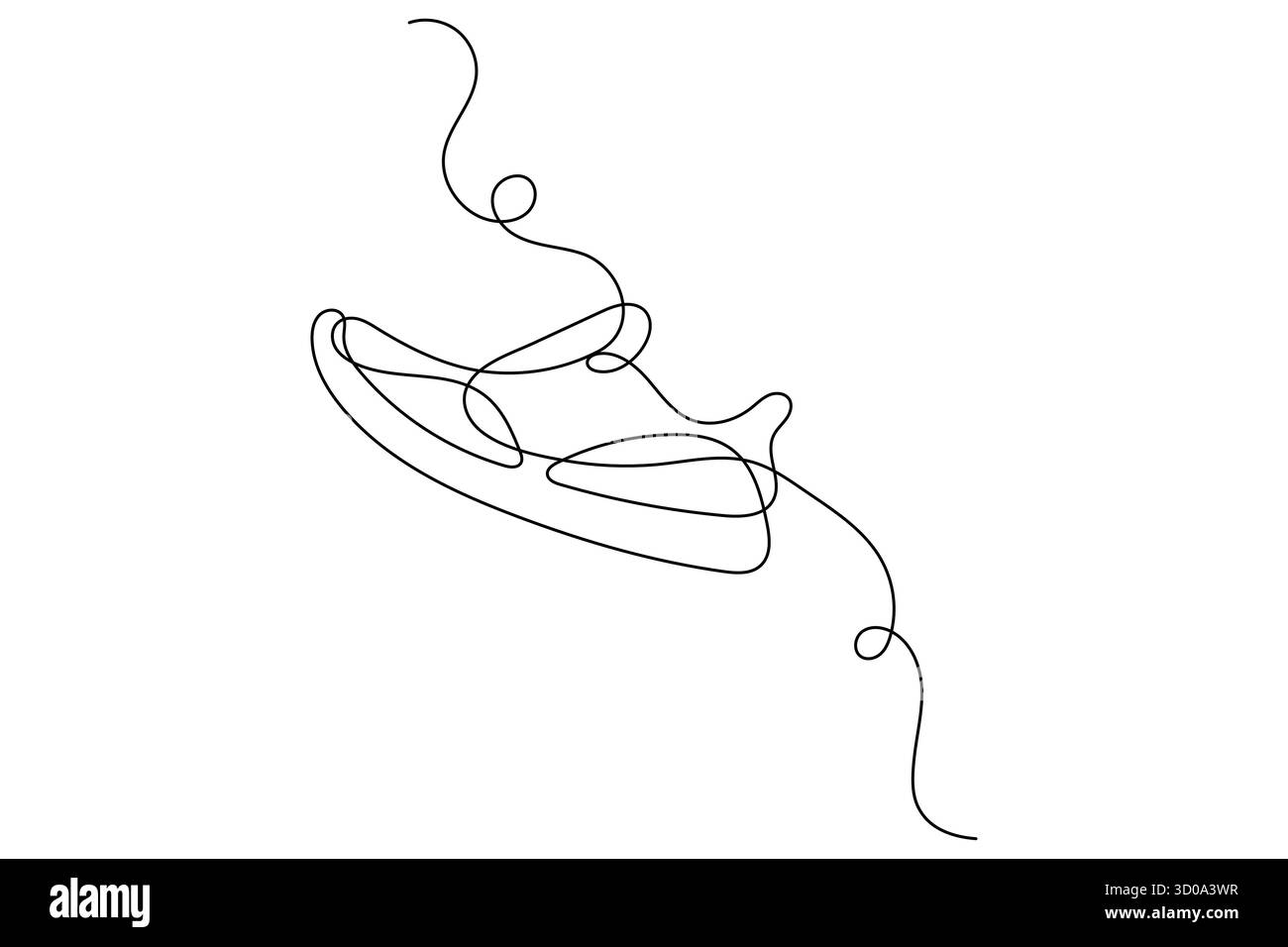 Schuhe Symbol durchgehende einzeilige Zeichnung minimalistischer Umrissvektor Illustration Stock Vektor