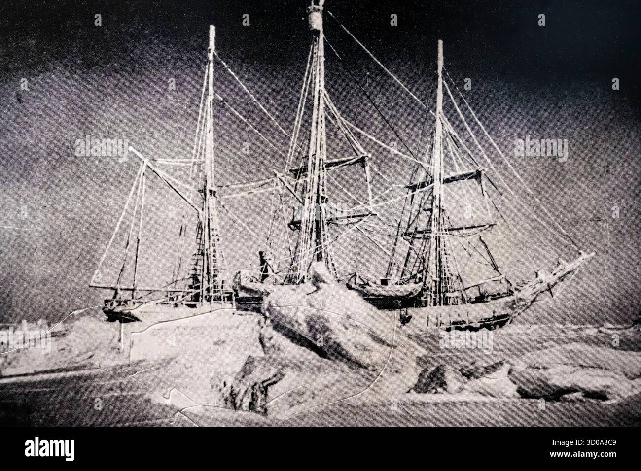 Norwegen, Svalbard, Spitzbergen, historische Fotografie, Polarforschung Stockfoto