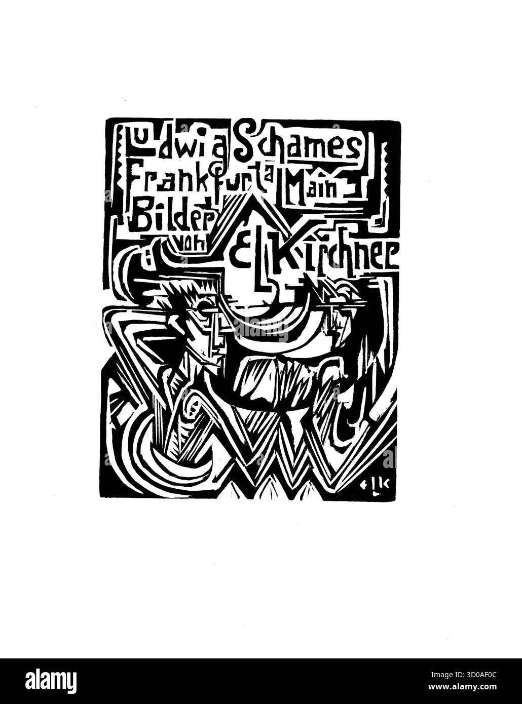 Ludwig Schames, Frankfurt am Main von Ernst Ludwig Kirchner, 1919 - German Expressionist Portrait Print, Modernist Figure Study, High-Resolution Public Stockfoto