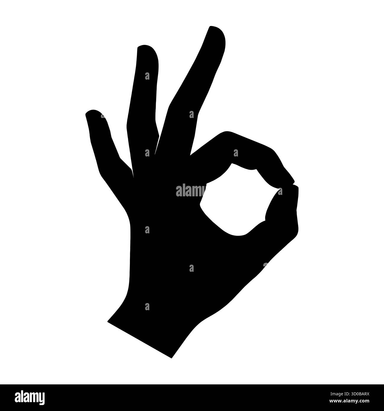 Schwarze Silhouette einer erhobenen Faust, die Empowerment und Widerstand symbolisiert. Stock Vektor