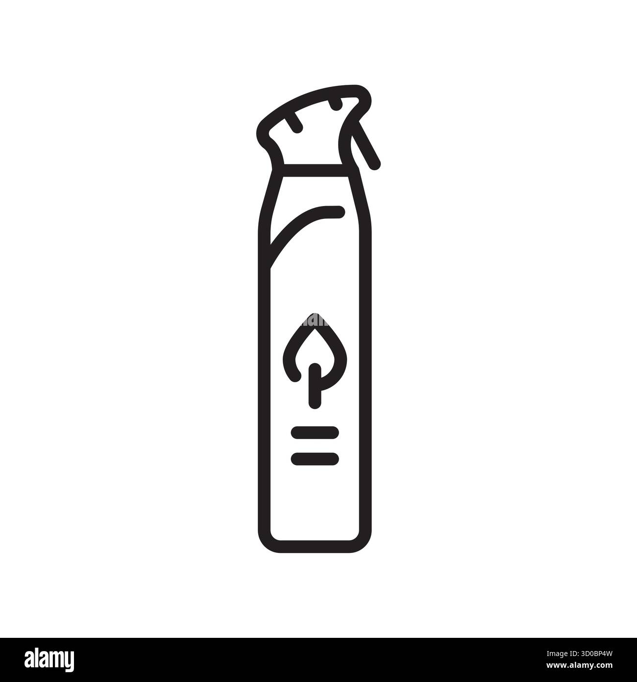Duftspray, Symbol für schwarze Linie. Vektor isoliertes Element.editierbare Kontur Stock Vektor
