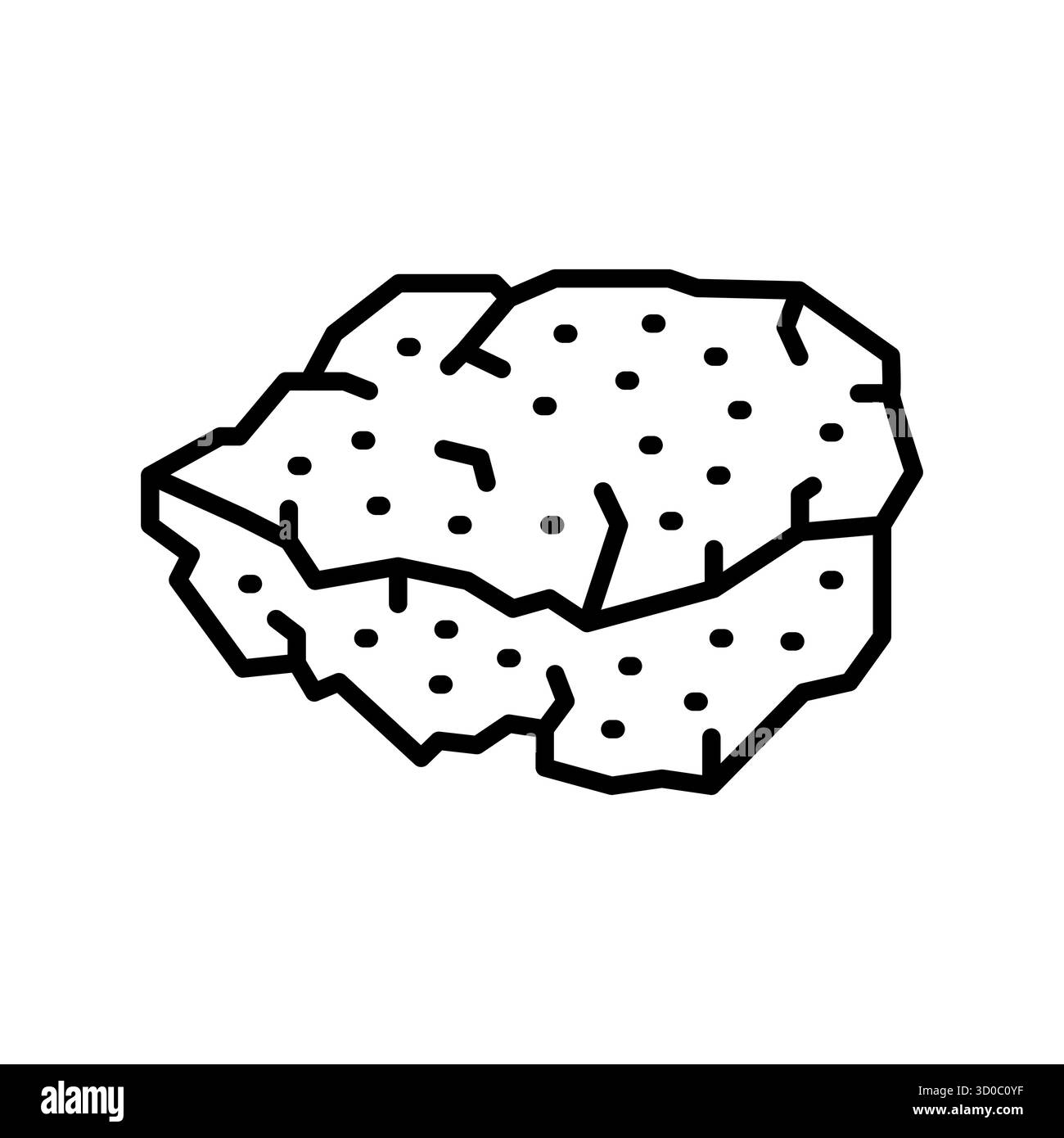 Asphaltsymbol für digitale und gedruckte Projekte. Baumaterialien. Minimale bereinigte Symbole für Apps und Websites. Moderne einfache Symbole für UI UX A Stock Vektor