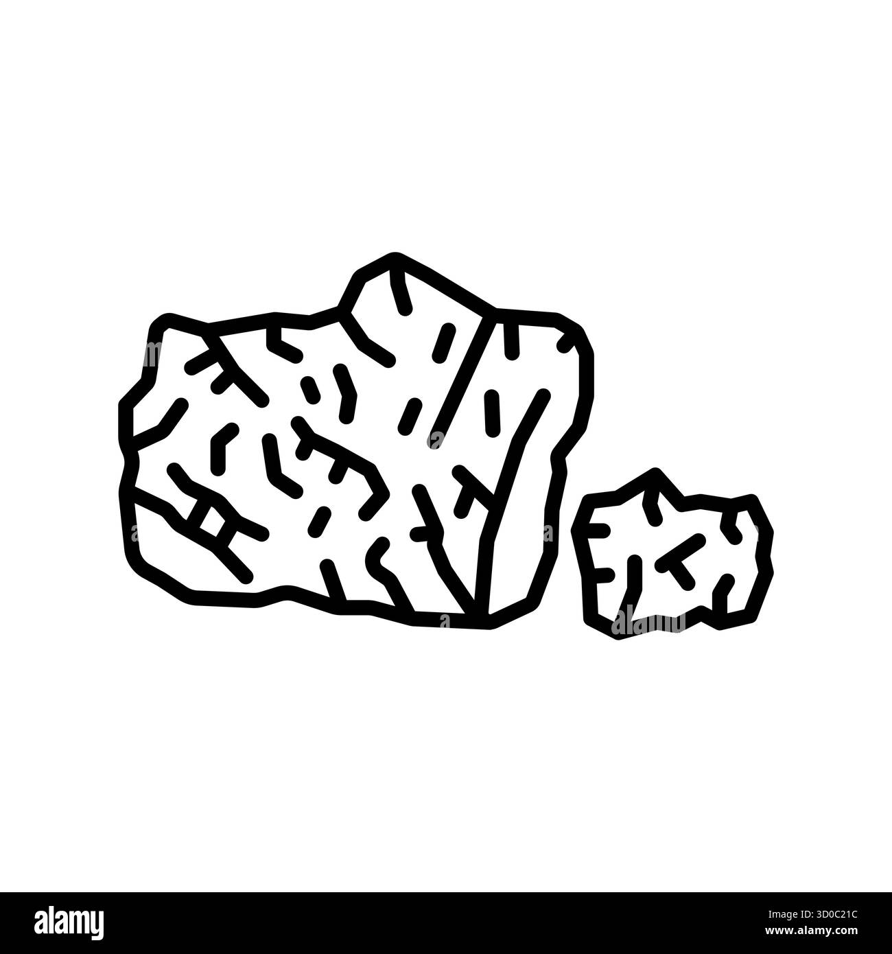 Schwarzes Aluminiumsymbol für digitale und gedruckte Projekte. Baumaterialien. Minimale bereinigte Symbole für Apps und Websites. Moderne einfache Symbole für UI UX Stock Vektor