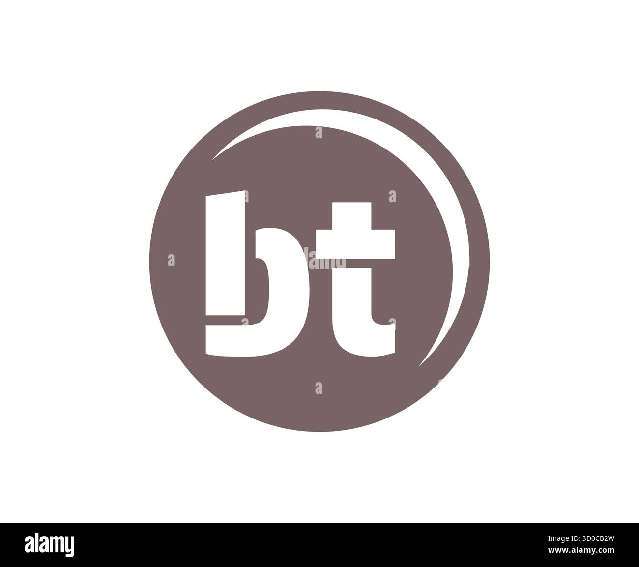 BT Sport Emblem oder Team Logo. Balllogo mit einer Kombination aus Anfangsbuchstaben B und T für Bälle, Sportfirma, Training, Vereinsabzeichen. Vektor Stock Vektor