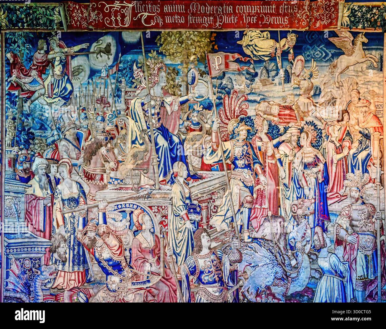 Der Triumph der Sieben Tugenden (1530er Jahre). Stock Vektor