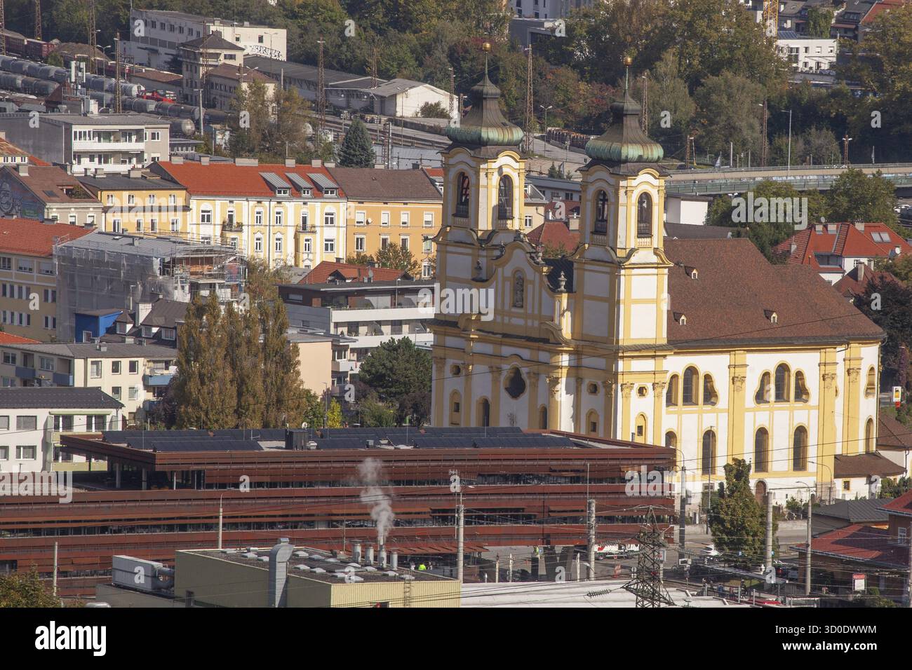 Basilika Wilten, Basilika unserer Lieben Frau unter den vier Säulen, Pfarrkirche im Bezirk Wilten von Innsbruck, Innsbruck, Tirol, Österreich Stockfoto