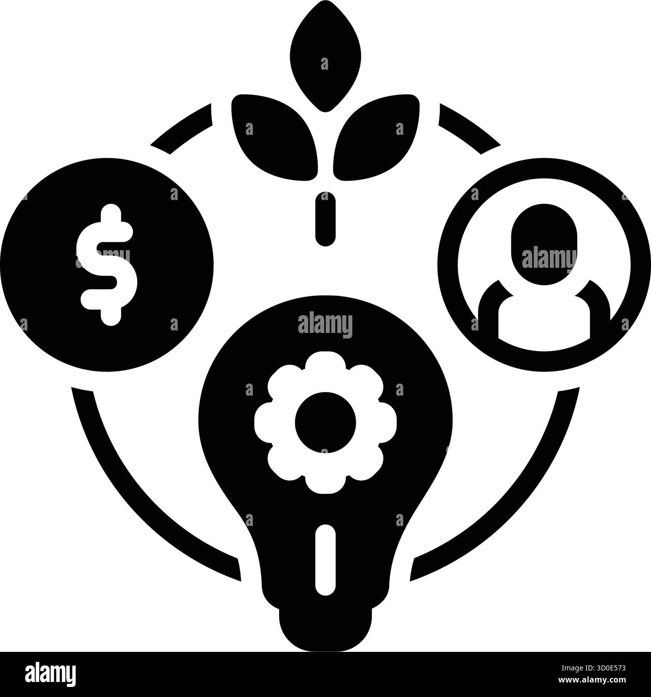 Symbol für Entrepreneurship Ecosystem, Entrepreneurship Stock Vektor