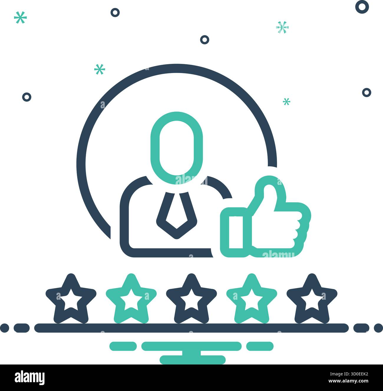 Symbol für Kundenzufriedenheit, Kunde Stock Vektor