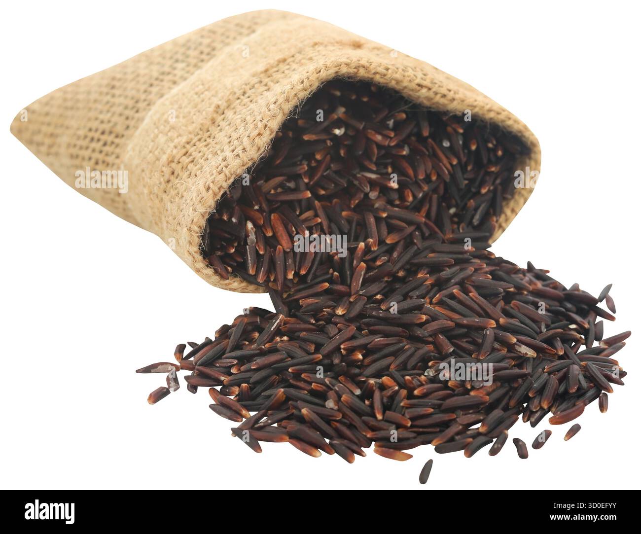 Gesunder frischer und biologischer schwarzer Jasmin-Reis Stockfoto