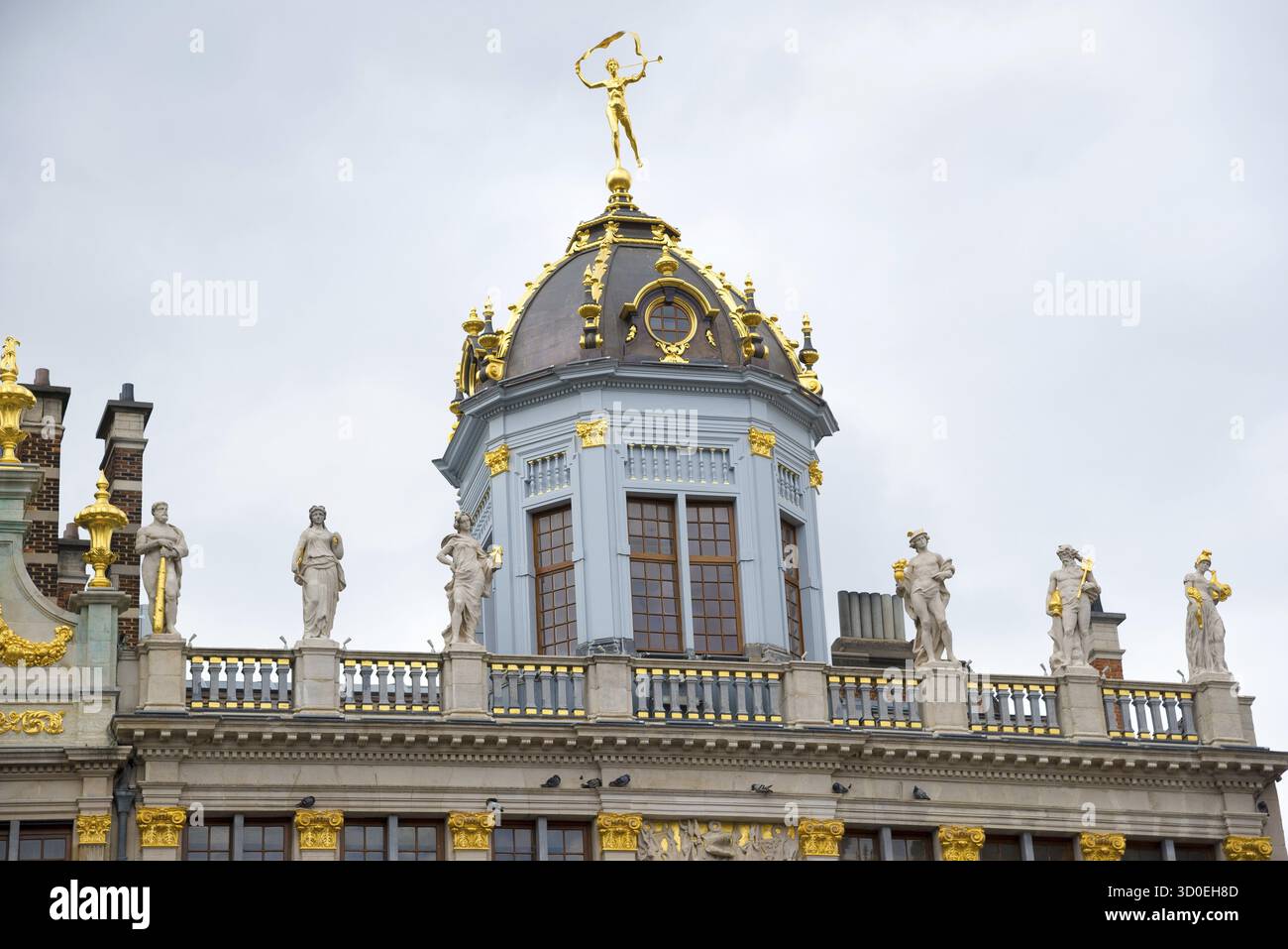 Einer der Gildenhallen am Grand Place - Grote Markt ist der zentrale Platz von Brüssel. Belgien, Brüssel, Belgien Stockfoto
