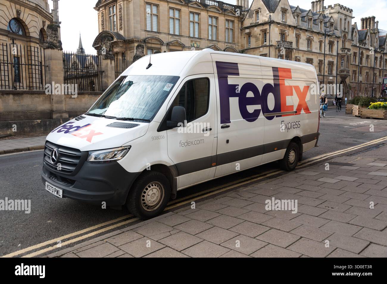 FedEx UK Lieferwagen Stockfoto