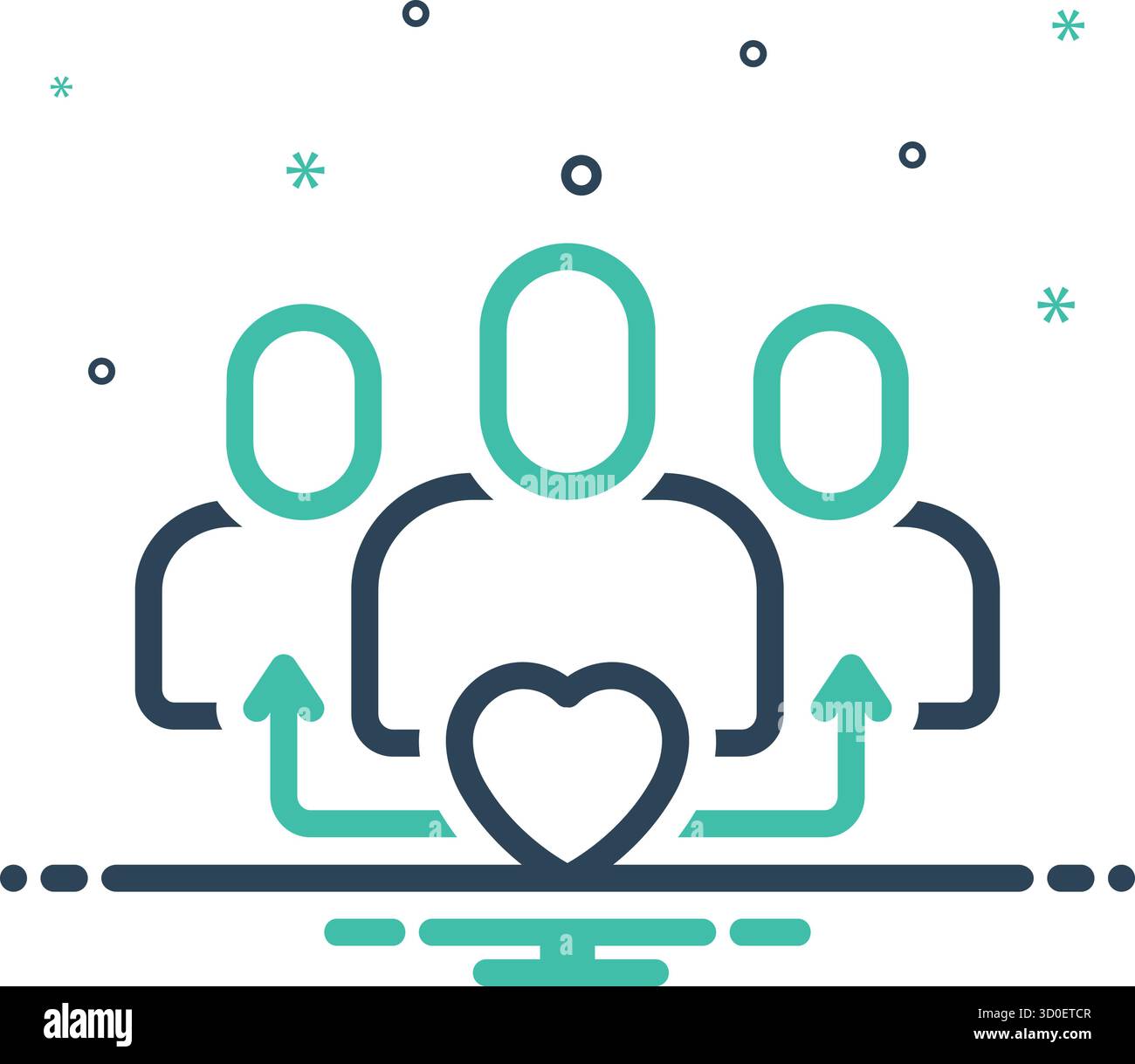 Symbol für Kundenbeziehungen, Kundenbeziehungen Stock Vektor