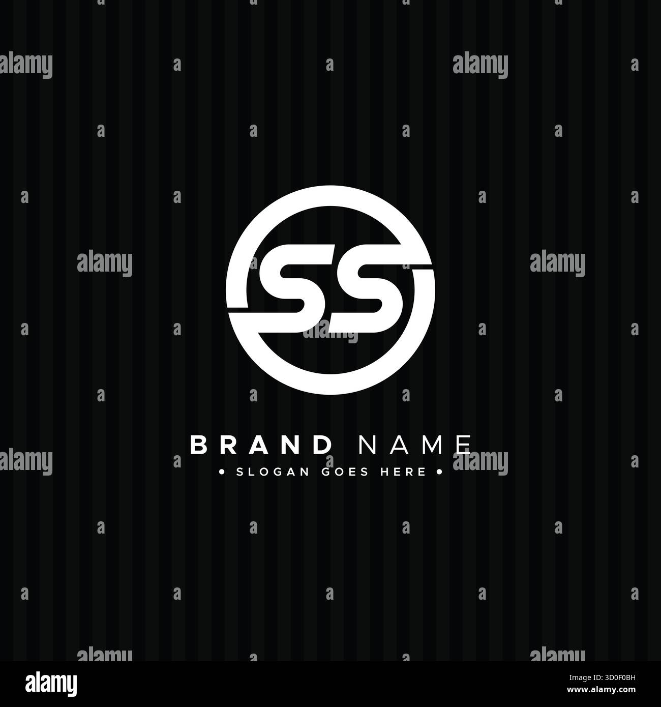 SS Minimal Vector Logo – Simple Business Logo für Monogramm S und S Stock Vektor