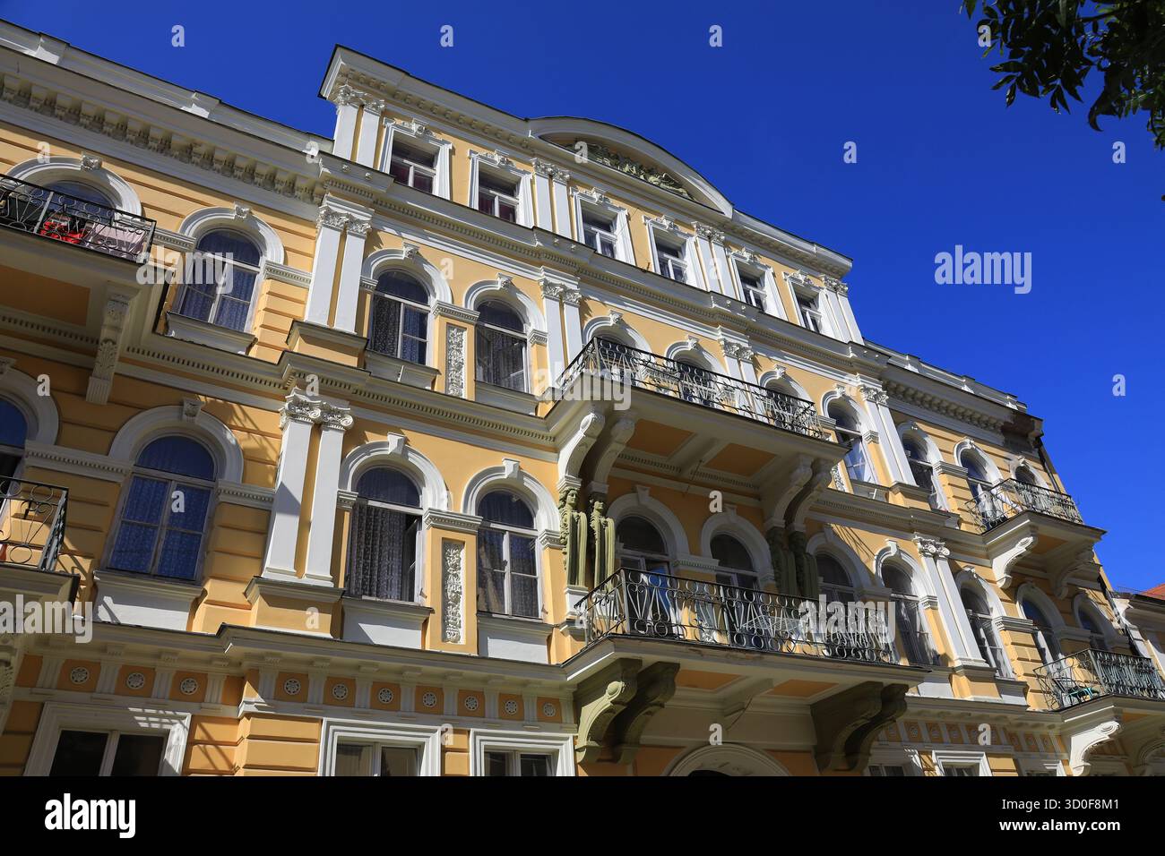 Frantiskovy Lazne, Franzensbad, Kurstadt in der Region Karlsbad, Böhmen, Tschechische Republik Stockfoto
